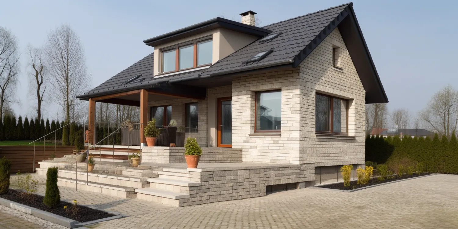 Podjazd do domu z kostki brukowej